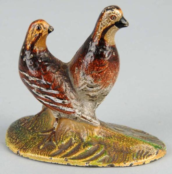 Appraisal: Cast Iron Quail Paperweight Description Made by Hubley Condition Excellent