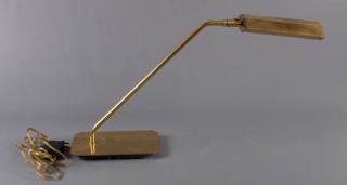 Appraisal: Koch Lowy Brass Cantilevered Table Lamp With adjustable neck signed