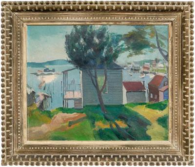 Appraisal: American School painting titled on stretcher and on label verso