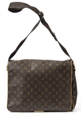 Appraisal: Louis Vuitton Abe's messenger shoulder bag in brown monogram coated