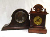 Appraisal: An imposing boardroom mantel clock with engraved brass face strike