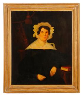 Appraisal: British School Portrait of a Lady Oil C British School