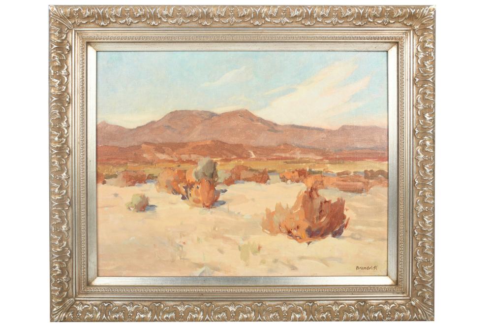 Appraisal: GEORGE KENNEDY BRANDRIFF - DESERT LANDSCAPEoil on board signed lower