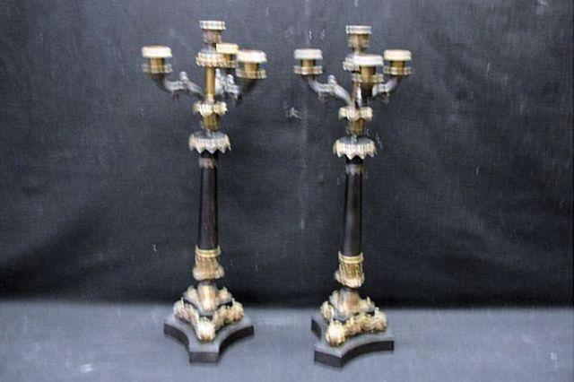 Appraisal: Pair of Empire Style Candelabra From a White Plains home