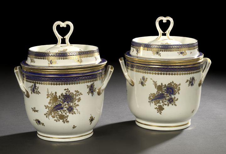 Appraisal: Fine and Rare Pair of Thomas Turner Caughley Salopian Richly