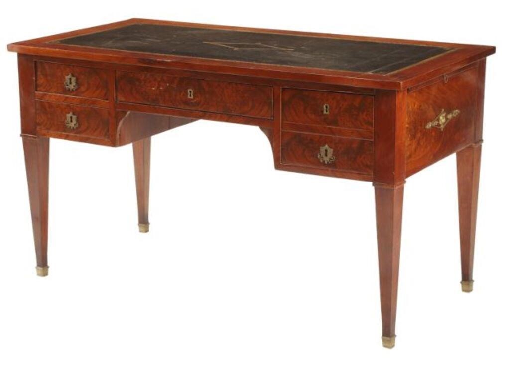 Appraisal: Empire style mahogany writing desk approx h w d