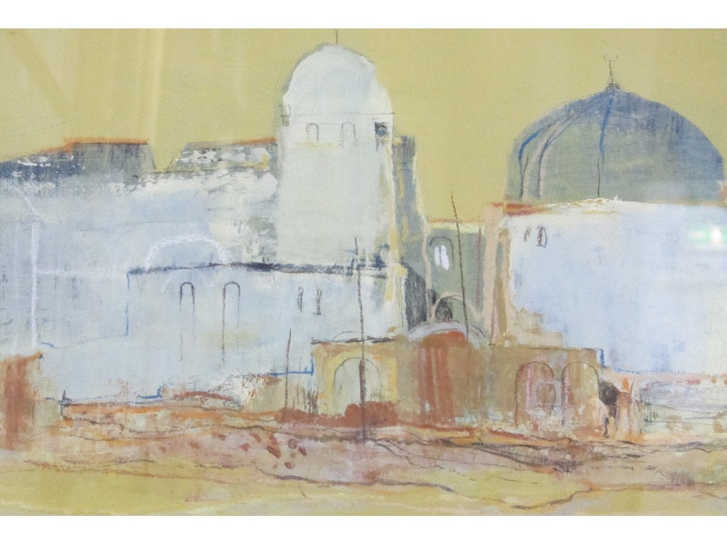 Appraisal: GORDON WYLIE RSW Gouache 'Arab Town - Israel' signed recto