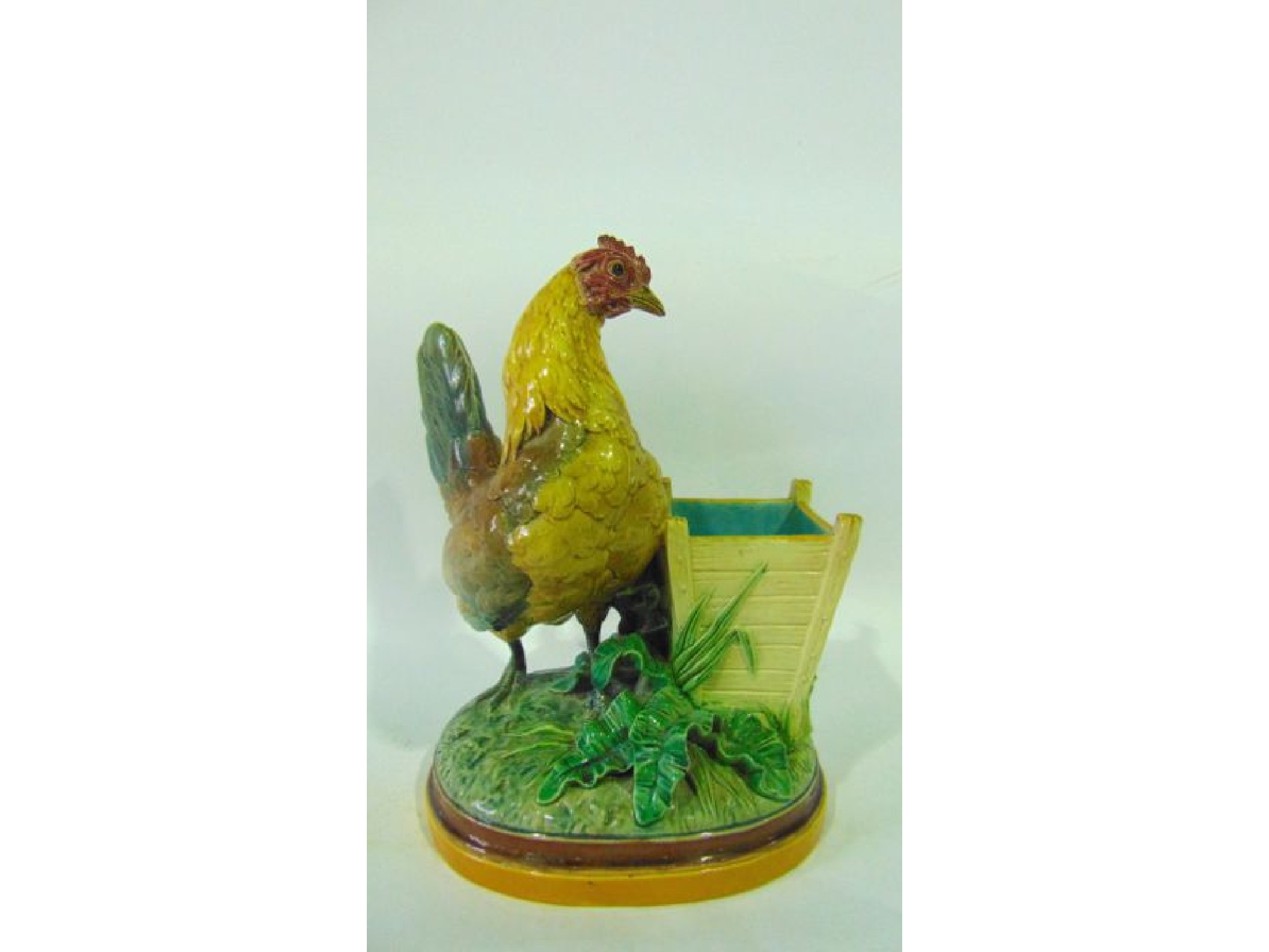 Appraisal: A th century Minton majolica model of a hen standing