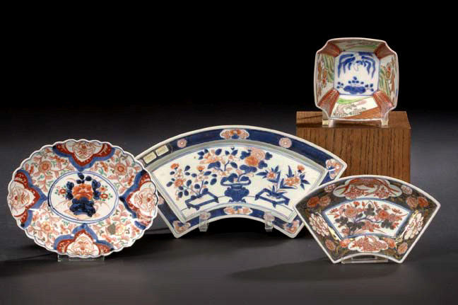 Appraisal: Group of Four Japanese Imari Porcelain Shaped Dishes th century