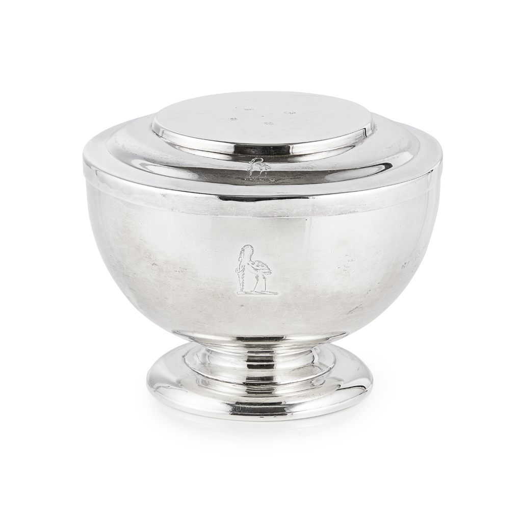 Appraisal: A RARE GEORGE I SUGAR BOWL AND COVER HENRY BETHUNE