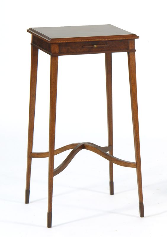 Appraisal: ANTIQUE AMERICAN HEPPLEWHITE KETTLE STAND Circa In mahogany and cherry