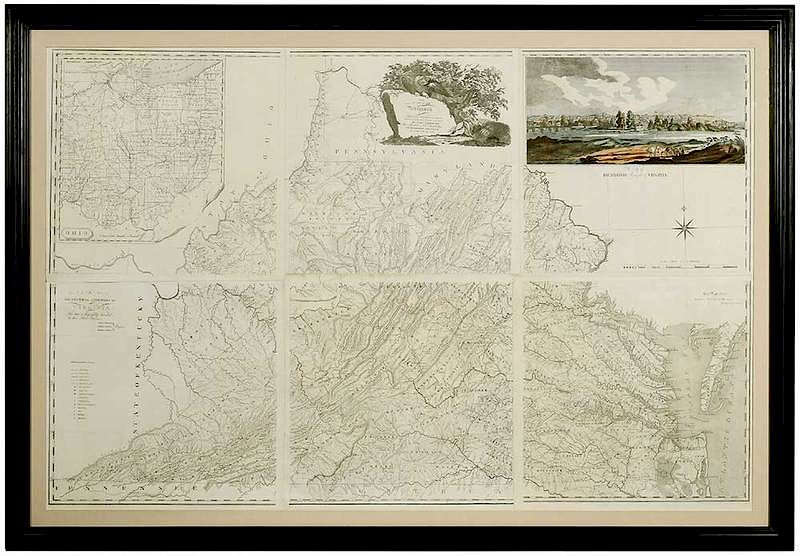 Appraisal: Bishop James Madison Map of Virginia - a rare and