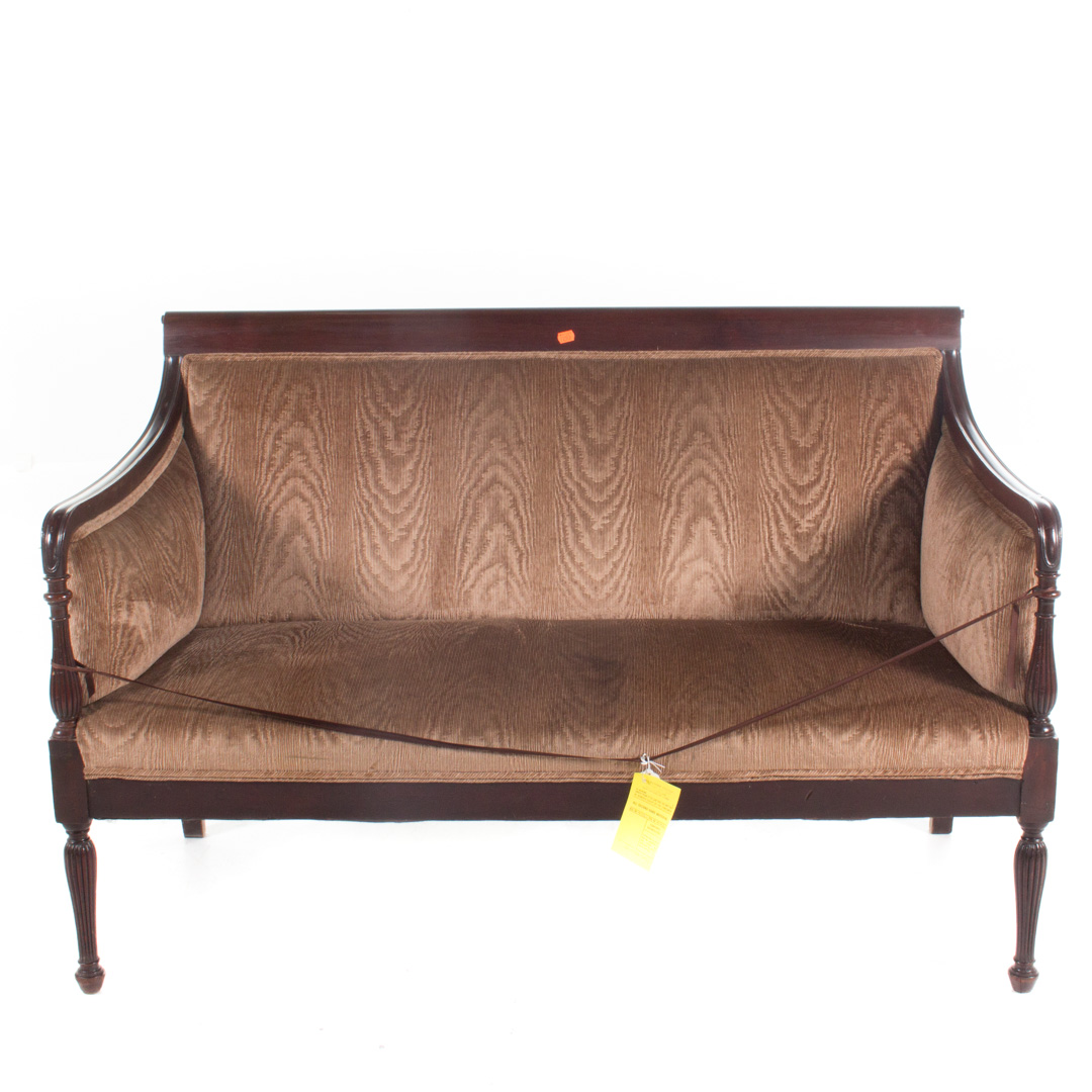 Appraisal: Mahogany love seat