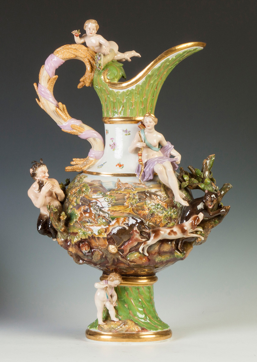 Appraisal: Meissen 'Elements' Ewer of Earth th cent Sgn crossed swords