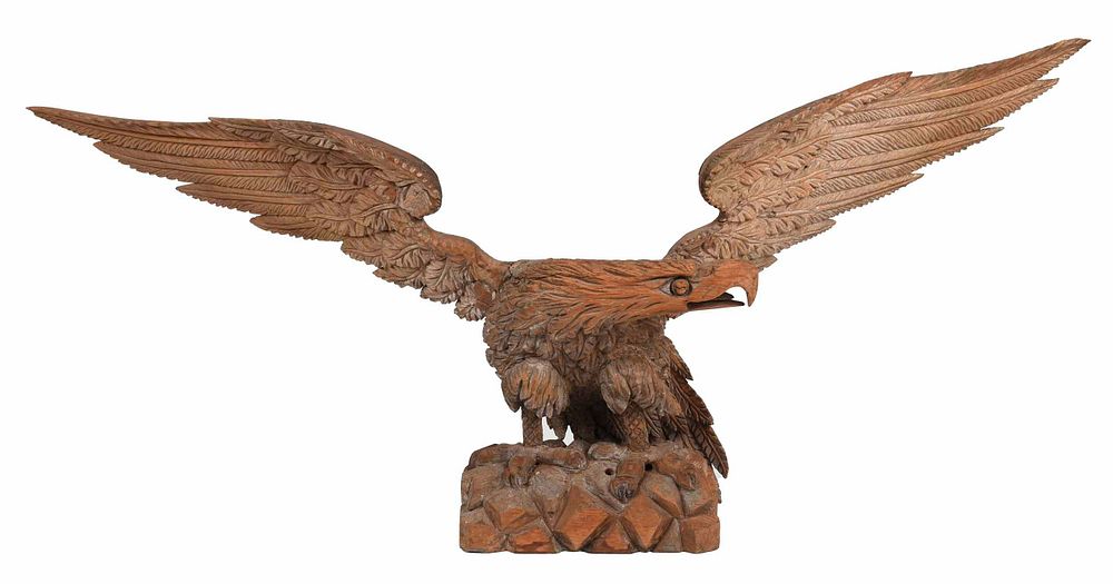 Appraisal: Impressive American Federal Carved Eagle early th century architectural eagle