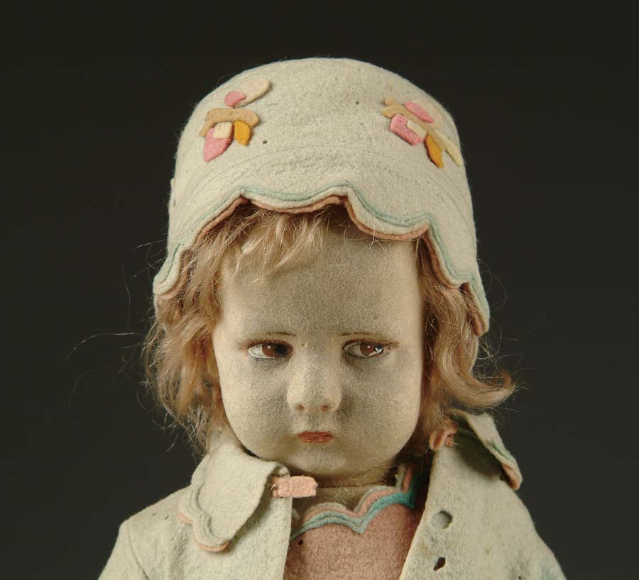 Appraisal: LENCI SERIES CHILD Swivel head with brown side-glancing painted eyes