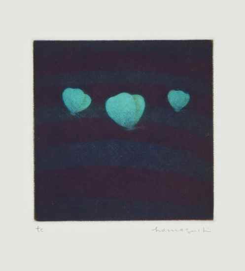 Appraisal: Yozo Hamaguchi - Three butterflies mezzotint printed in colours signed