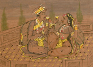 Appraisal: A Group of Six th Century Indian Miniatures depicting Radha