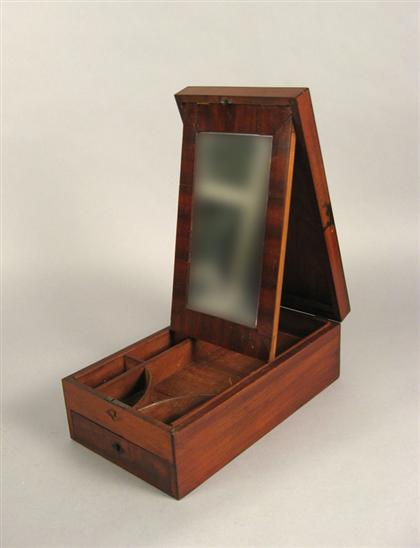 Appraisal: George III mahogany and inlaid dressing box late th century