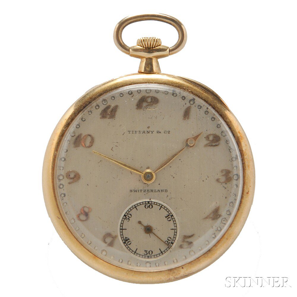 Appraisal: kt Gold Open Face Pocket Watch Patek Philippe Tiffany Co