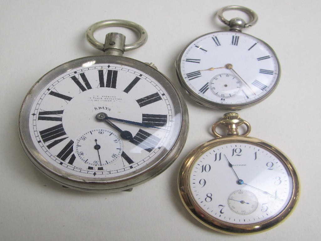 Appraisal: Lot comprising Goliath pocket watch missing winder a rolled gold