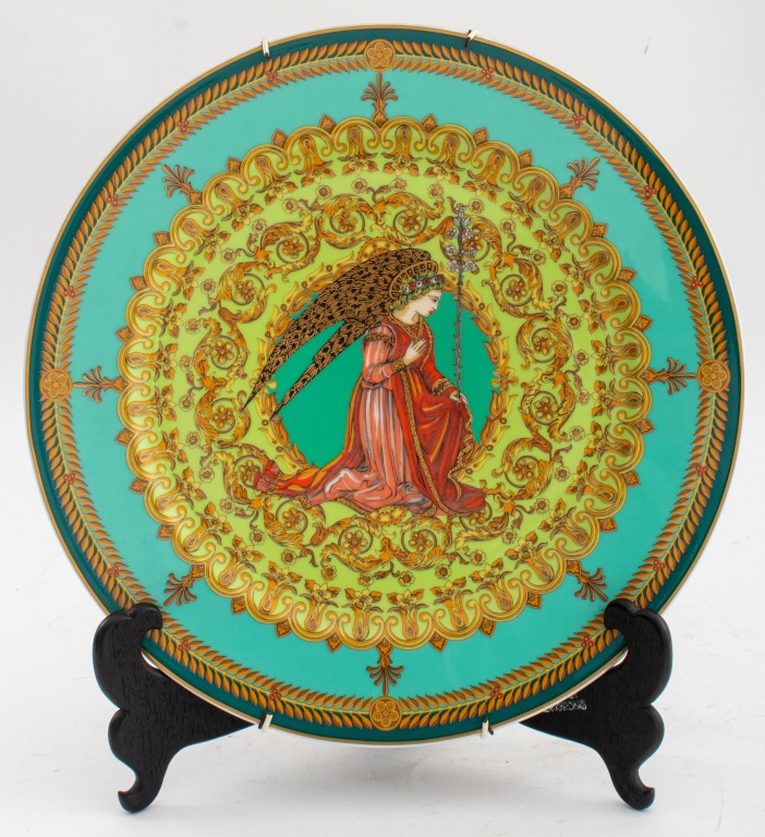 Appraisal: VERSACE FOR ROSENTHAL L'ANGE GABRIEL PLATE Versace for Rosenthal Christmas