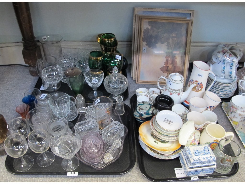 Appraisal: Lot comprising three trays of assorted ceramics and glass and