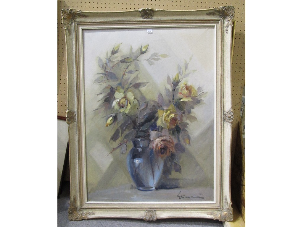 Appraisal: Lot comprising oil on canvas still life plus an oil