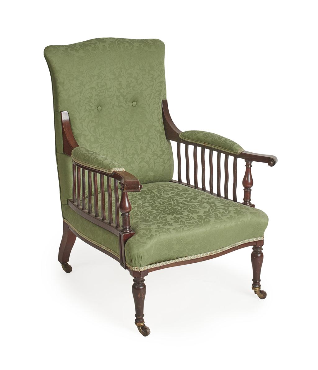 Appraisal: GEORGE JACK - FOR MORRIS CO MAHOGANY FRAMED 'SAVILLE' ARMCHAIR