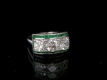 Appraisal: Art Deco Diamond Ring ca 's Platinum ring set with