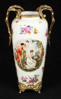 Appraisal: Victorian porcelain vase with gilt metal mounts by Victoria Victorian