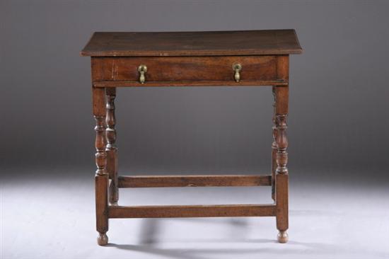 Appraisal: ENGLISH WILLIAM AND MARY WALNUT TURNED TABLE early th century