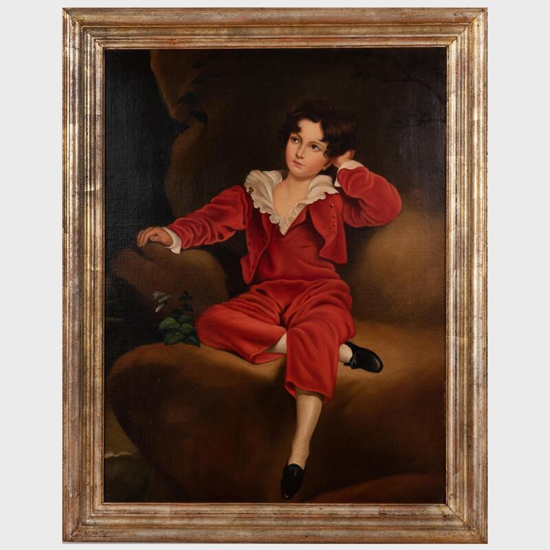 Appraisal: After Thomas Lawrence - The Red Boy Oil on canvas