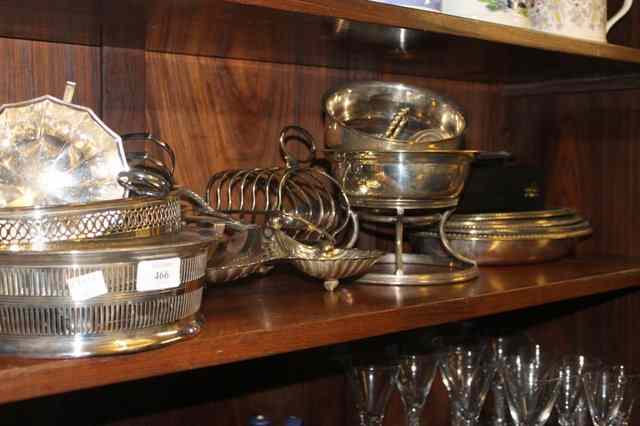 Appraisal: A COLLECTION OF VARIOUS SILVER PLATED WARES incluing entr e