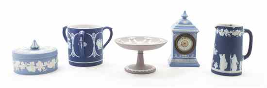 Appraisal: A Collection of Wedgwood Jasperware Articles each with white decoration