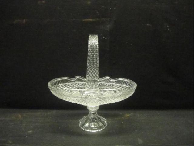 Appraisal: Cut Glass Basket From a Larchmont home Dimensions h x