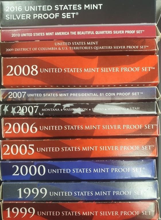 Appraisal: Lot of eleven US Coin proof sets Seven of the