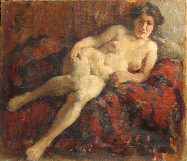 Appraisal: Paul Paede German - Reclining nude signed 'P Paede' lower