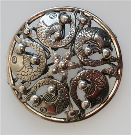 Appraisal: A th century Danish silver brooch T M marked Sterling