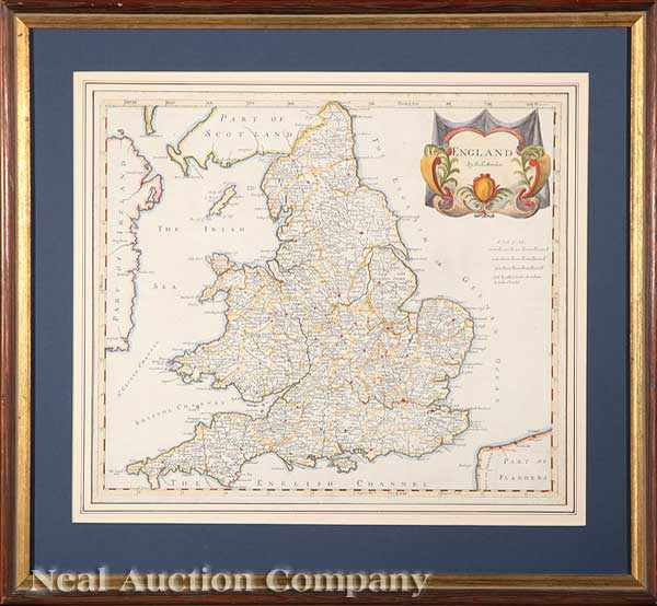 Appraisal: Robert Morden English - England hand-colored engraved copperplate map from