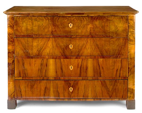 Appraisal: A Charles X partial ebonized walnut bureau secr taire second