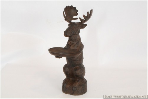 Appraisal: REPRO CAST IRON MOOSE BUS CARD HOLDER W x H