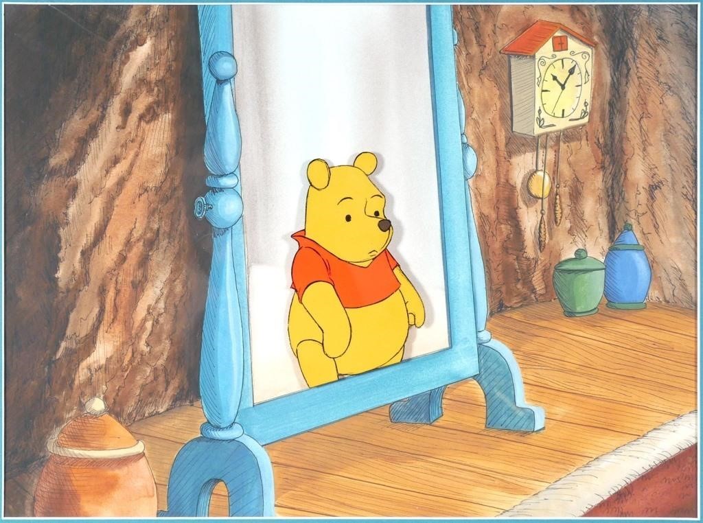 Appraisal: Original hand painted production cel of Winnie the Pooh from