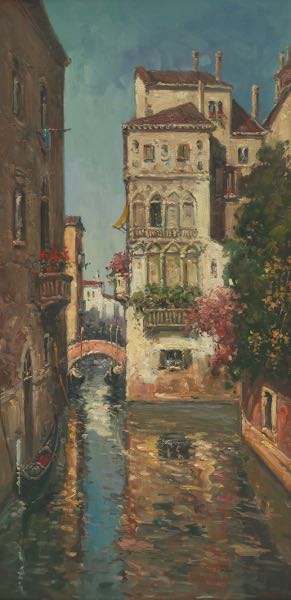 Appraisal: ROSETTI ITALIAN TH CENTURY x Venetian canal Oil on canvas