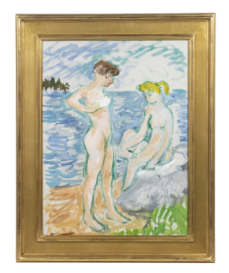 Appraisal: WALDO PEIRCE NY ME MA - Two Young Nude Bathers