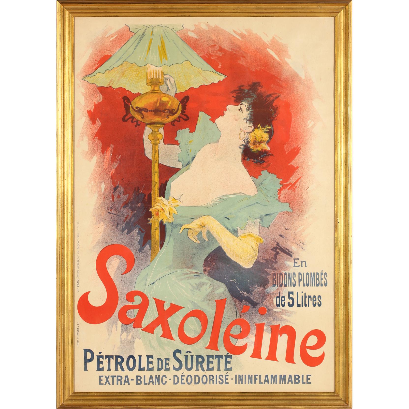 Appraisal: Jules Cheret French - Saxoleine Poster color lithograph signed in