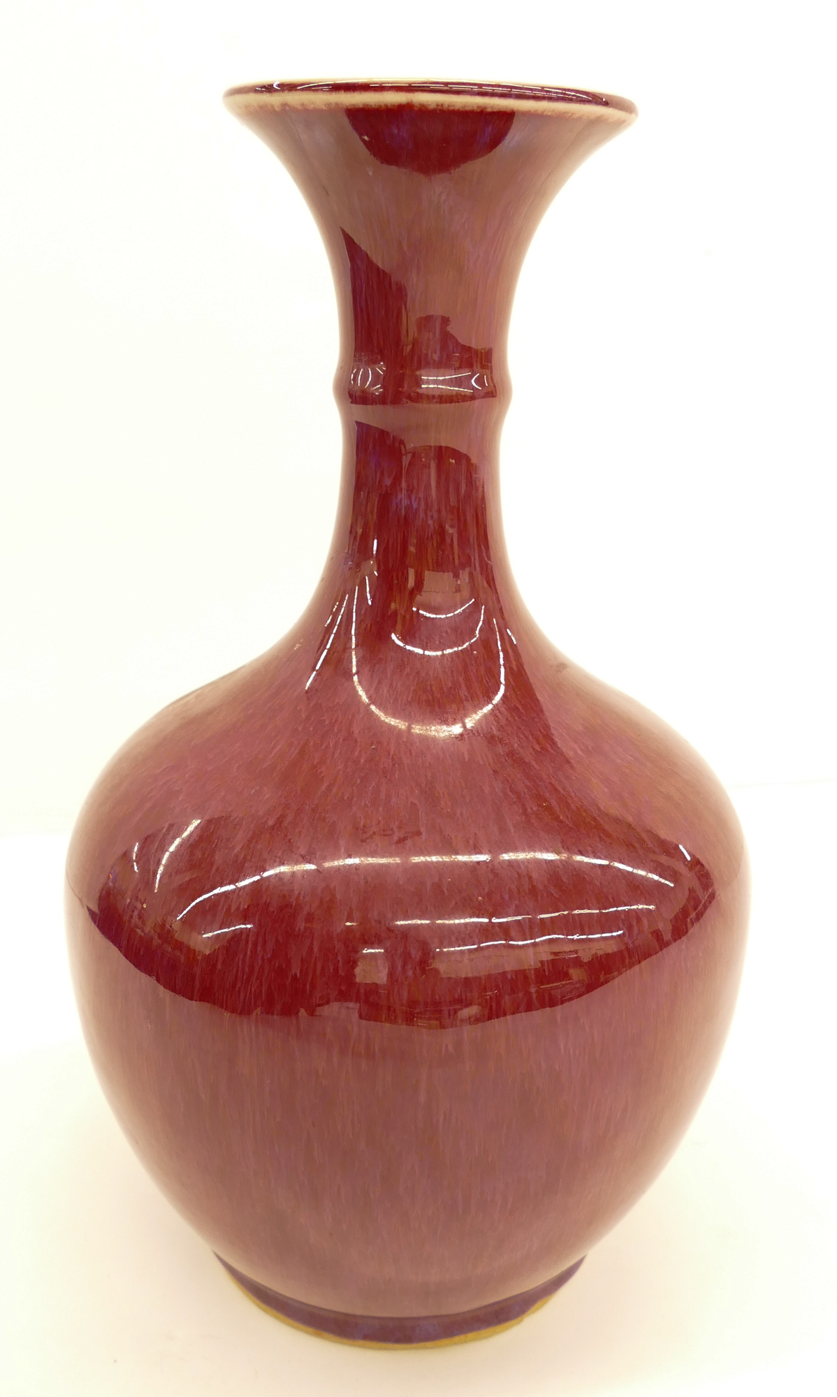 Appraisal: Chinese Flambe Porcelain Bottle Vase- ''