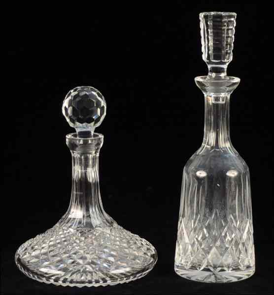 Appraisal: WATERFORD CRYSTAL SHIP'S DECANTER Together with a Waterford crystal decanter