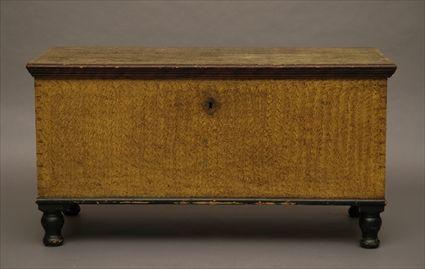 Appraisal: American Grain-Painted Mustard-Yellow Blanket Chest