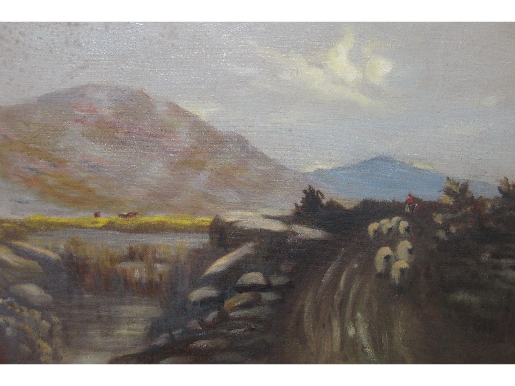 Appraisal: Oil on canvas mountain landscape unsigned